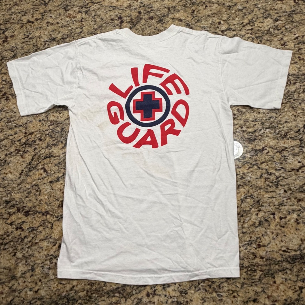Anvil Lifeguard T-Shirt Mens Small White Cincinnati Pool Management Graphic v